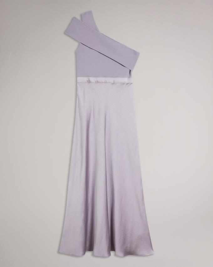 Peignoir Ted Baker Asymmetric Knit Bodice With Satin Violette Femme | XAK-37821981